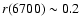 $r(6700)\sim0.2$