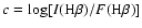 $c=\log [I({\rm H}\beta)/F({\rm
H}\beta)]$
