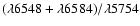 $(\lambda6548+\lambda6584)/\lambda5754$