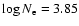 $\log N_{\rm e} = 3.85$