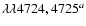 $\lambda\lambda4724, 4725^{{a}}$