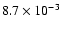$8.7\times 10^{-3}$