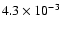 $4.3\times 10^{-3}$