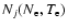 $N_j (N_{\rm e}, T_{\rm e})$