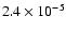 $2.4\times 10^{-5}$