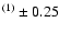 $^{(1)}\pm0.25$
