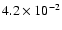 $4.2 \times 10^{-2}$