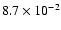 $8.7 \times 10^{-2}$