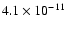 $4.1 \times10^{-11}$