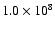 $1.0 \times 10^{8}$