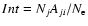 $Int=N_{j} A_{ji}/N_{\rm e}$