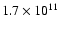 $1.7\times 10^{11}$