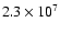 $2.3 \times 10^{7}$
