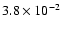 $3.8\times 10^{-2}$