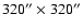 $320'' \times 320''$