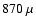 $870~\mu$