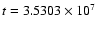 $t=3.5303\times 10^7$