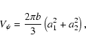 \begin{displaymath}V_\psi =\frac{2\pi b}3\left( a_1^2+a_2^2\right),
\end{displaymath}