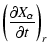 $\displaystyle \left( \frac{\partial X_\alpha }{\partial t}\right) _r$