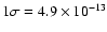 $1\sigma = 4.9 \times 10^{-13}$