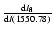 $\frac{{\rm d}I_{\rm fl}}{{\rm d}I(1550.78)}$