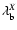 $\lambda_{\rm b}^{X}$