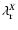 $\lambda_{\rm r}^{X}$