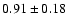 $0.91\pm0.18$