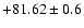 $+81.62 \pm 0.6$