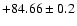 $+84.66 \pm 0.2$