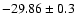 $-29.86 \pm 0.3$