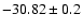 $-30.82 \pm 0.2$