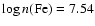 $\log
n{\rm (Fe)}=7.54$