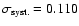 $\sigma_{\rm syst.} = 0.110$