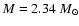 $M=2.34~M_\odot$