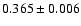 $0.365\pm0.006$