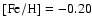 $\rm [Fe/H] =
-0.20$