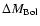 $\Delta M_{\rm Bol}$
