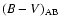$(B-V)_{\rm AB}$