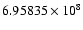$6.95835\times 10^8$