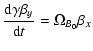 $\displaystyle \frac{\mbox{d}\gamma \beta_y}{\mbox{d}t} = \Omega_{B_0} \beta_x$