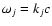 $\omega_j = k_jc$