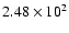 $2.48 \times 10^2$