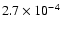 $2.7\times 10^{-4}$