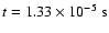 $t = 1.33\times 10^{-5}\;\mbox{s}$