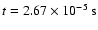 $t = 2.67 \times 10^{-5}\:\mbox{s}$