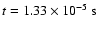 $t = 1.33 \times 10^{-5}\:\mbox{s}$