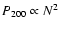 $P_{200} \propto N^2$