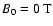 $B_0 = 0 \:\mbox{T}$