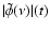 $\vert\tilde \phi (\nu) \vert(t)$